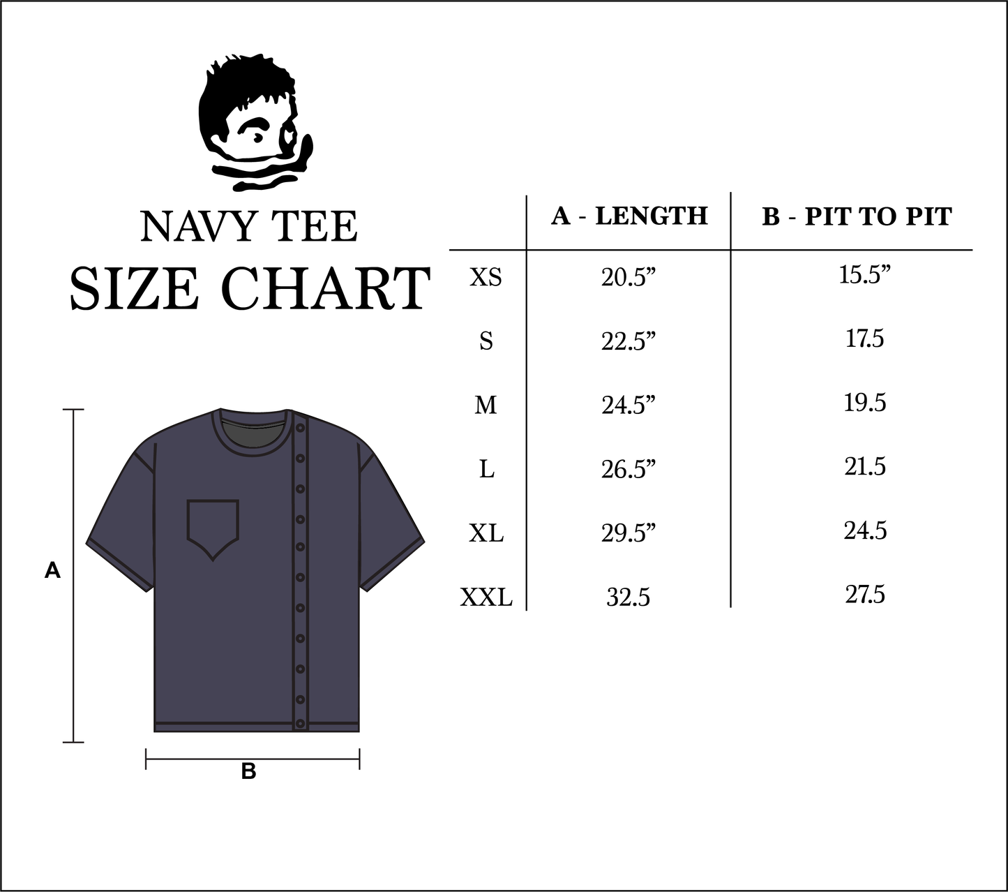 The Navy Tee (Red)